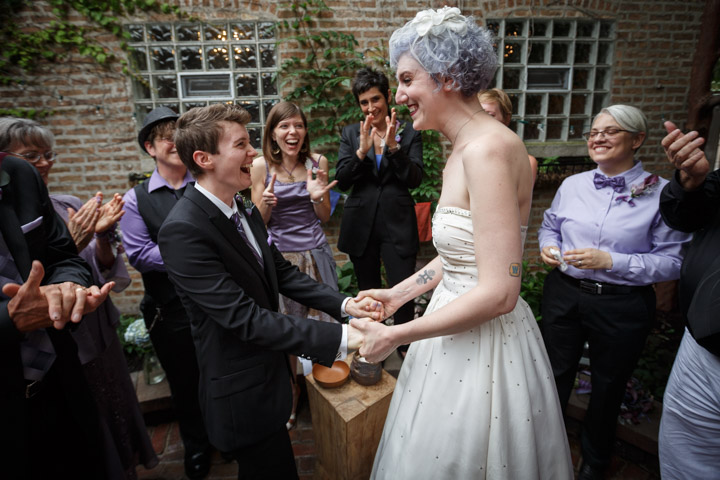Illlinois Lesbian Wedding Photographer ceremony photography