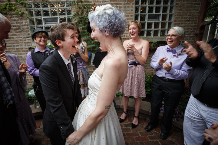Illinois lesbian wedding photographer ceremony