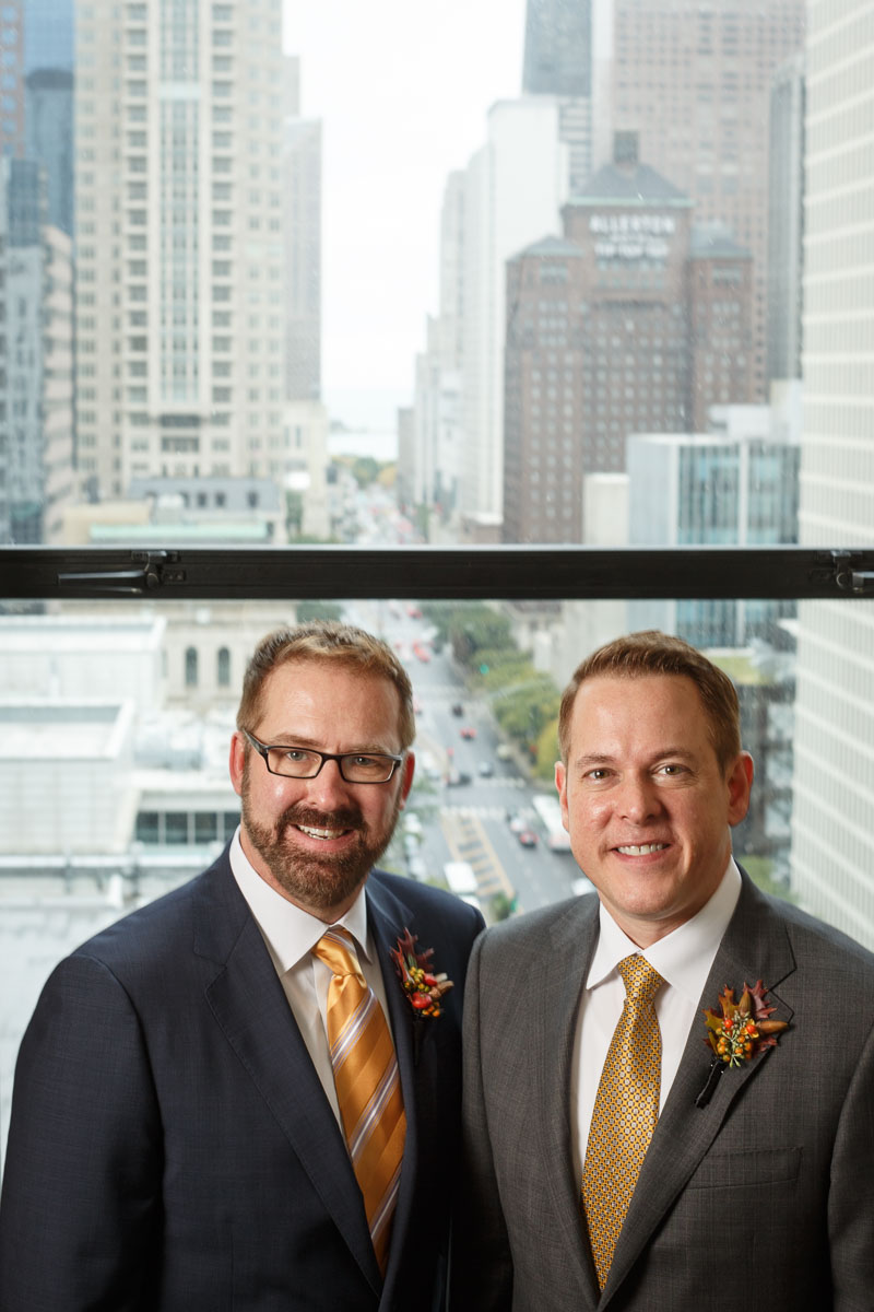 Chicago same-sex wedding photography portrait