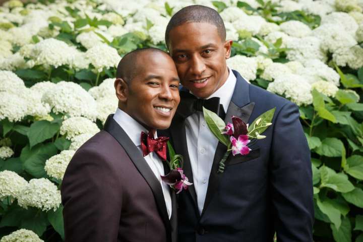 African American Gay wedding portrait Evanston Wedding Photography