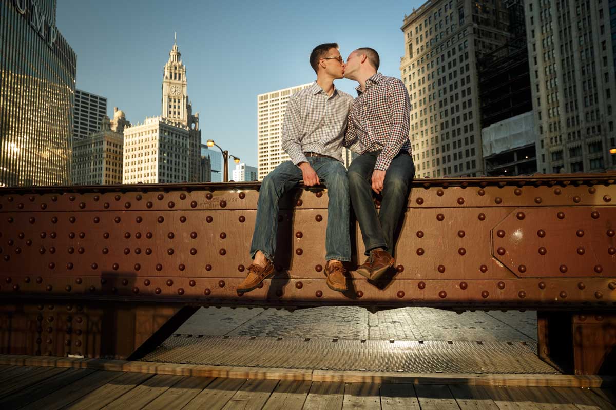 Illinois LGBT Wedding Photography gay engagement photographer in Chicago