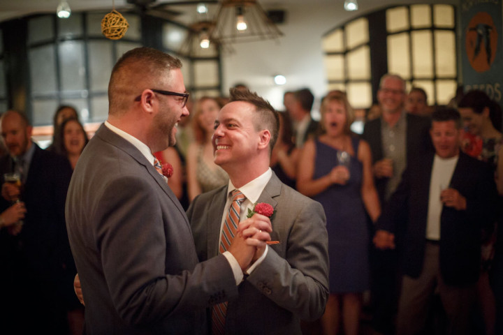 Evanston Gay Wedding Photography od first dance