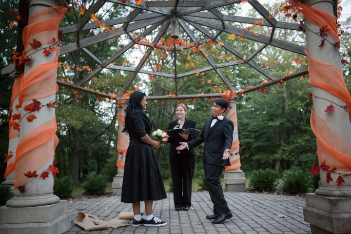 gay wedding at the Redfield Estate at the grove in Glenview Illinois