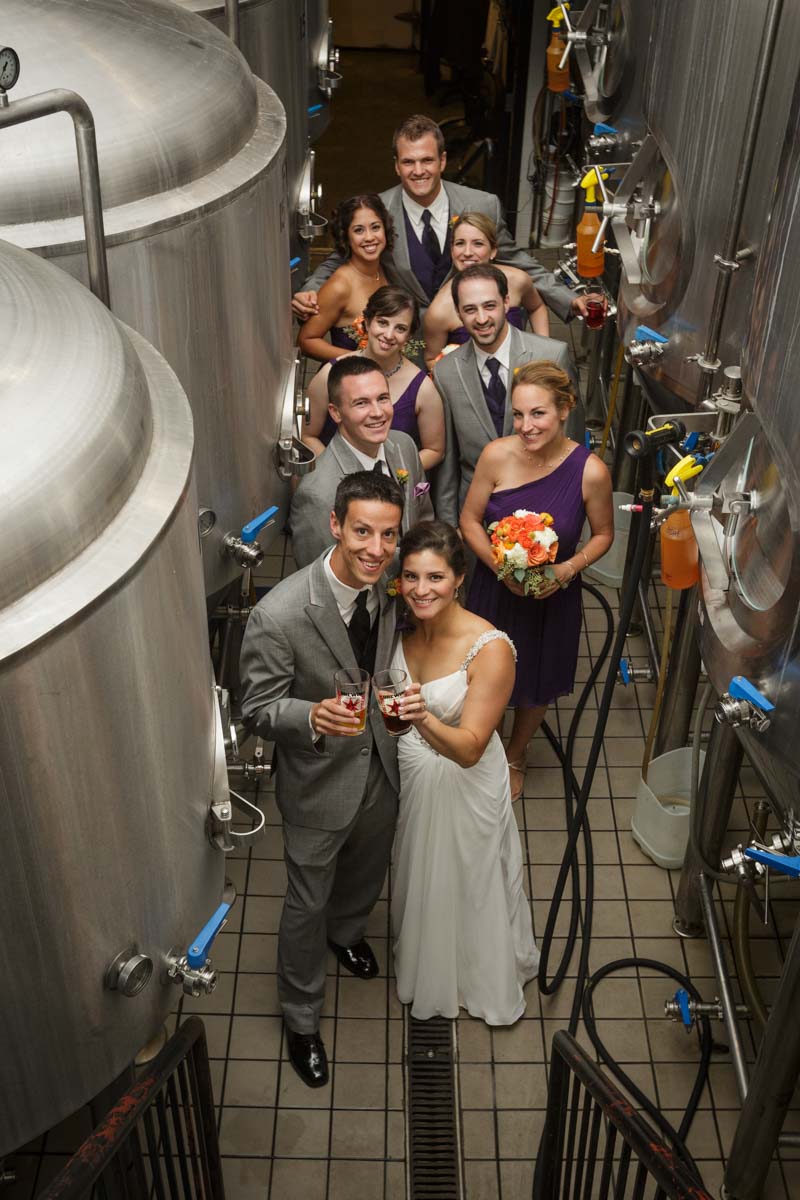 Chicago wedding photography athe Revolution Brewery on Milwaukee by photographer John Gress