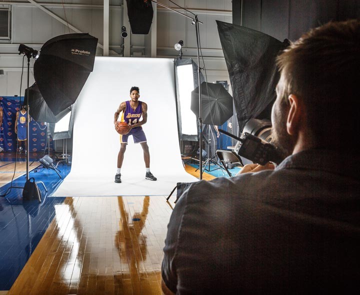 Basketball portraits behind the scenes with Ingram
