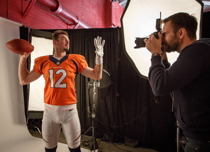 Denver Broncos Paxton Lynch poses for a portrait by LA photographer John Gress