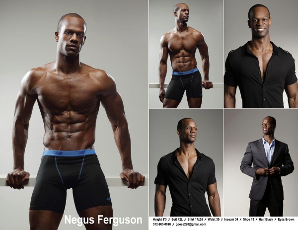 I like how all of these images play well together on the compcard. If you would like to contact Negus for a potential modeling job, just let me know.