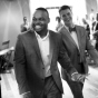Chicago Black & White Gay Wedding Photographer captures grooms after the wedding