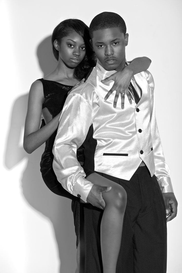 &, african american, and, B&W, black, Chicago, dress, fashion, headshot, Modeling, models, photographer, studio, suit, white
