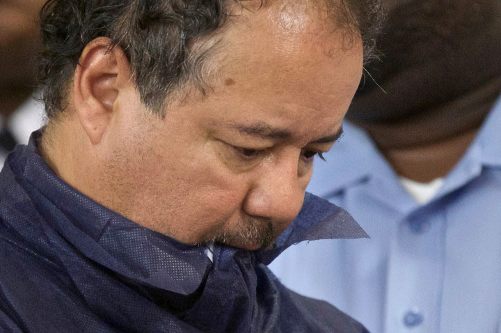 Ariel Castro appears in court for his initial appearance in Cleveland, Ohio, May 9, 2013. Castro, 52, a veteran school bus driver fired from his job last fall, was formally charged with kidnapping and raping the three women, who were rescued from his house on May 6 evening shortly before his arrest. REUTERS/John Gress