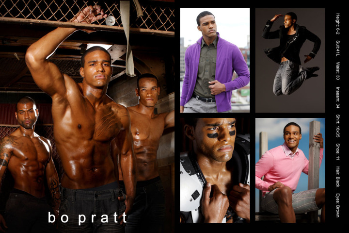 African american male model compcard