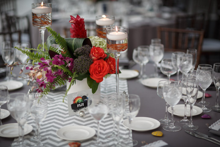 Photography of a table setting at a gay wedding in Chicago