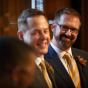 Chicago same-sex wedding photography grroms smile