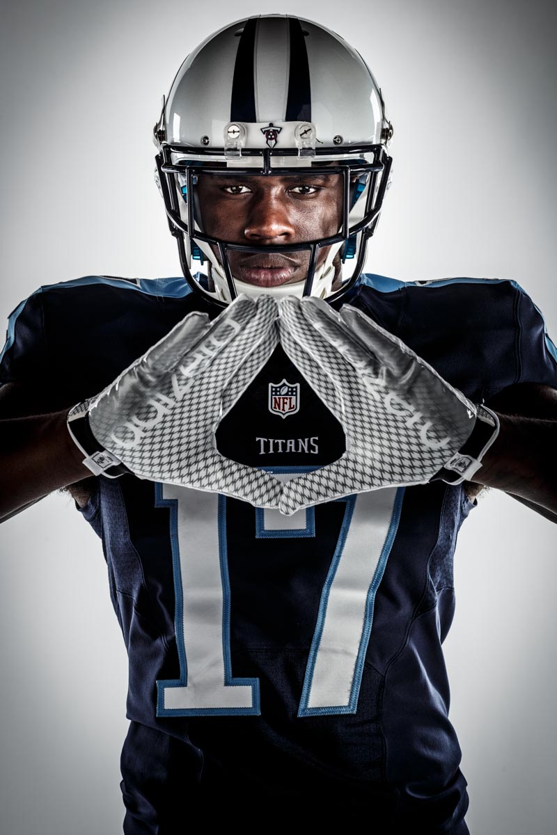 Editorial portrait photography of Tennessee Titians Dorial Green Beckham