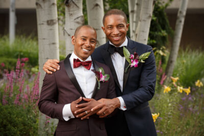 African American Gay wedding portrait Evanston Wedding Photographer