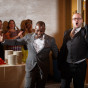 Chicago gay wedding photographer captures grooms triumphantly entering their recception