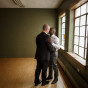 Chicago Gay Wedding Photographer captures grooms kissing before their wedding