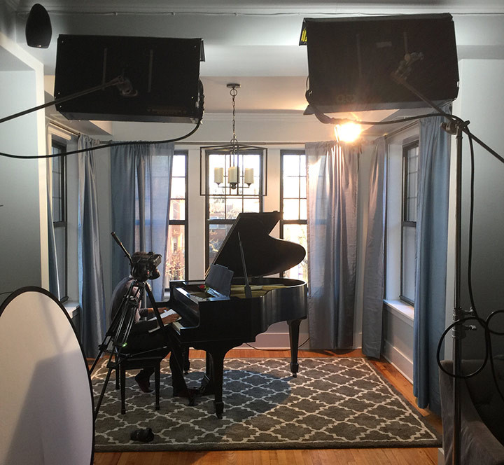 Chicago Videographer uses Mole Richardson and Kinflo lights to film a daylight scene for a Music Video in Rogers Park Chicago