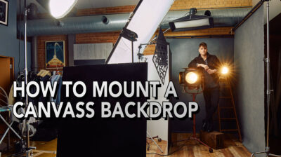 How to mount a canvass backdrop on a tube pvc