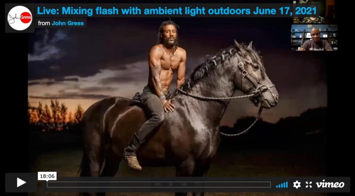 Live: Mixing flash with ambient light outdoors June 17, 2021