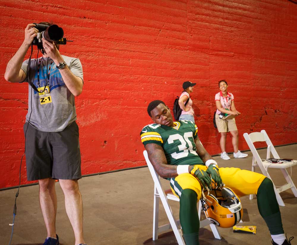 Chicago Sports Photographer portraits of Green Bay Packers