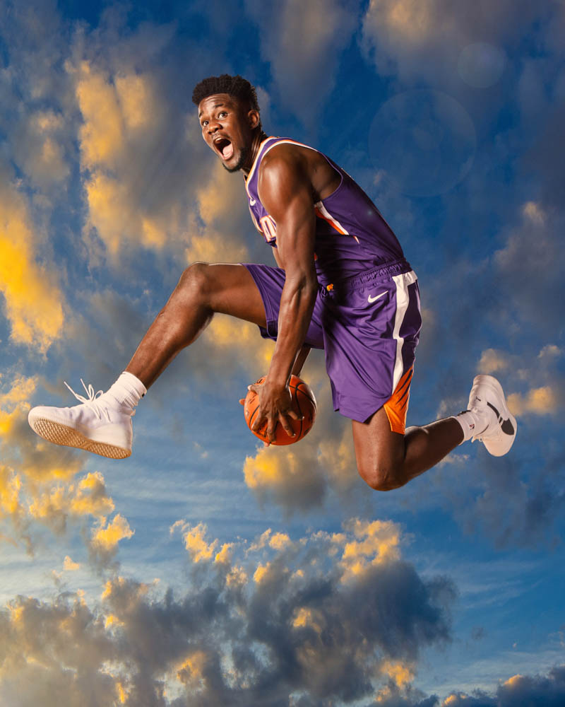 Sports Advertising Photography in Chicago jumping