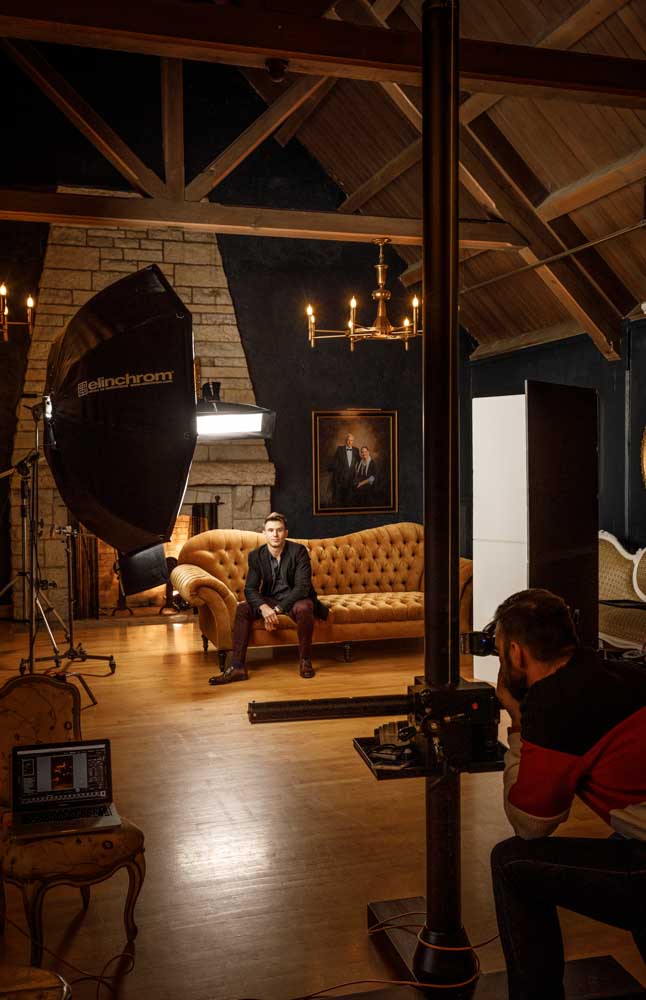 Behind-the-scenes at John Gress Photography showing the setup and interaction.