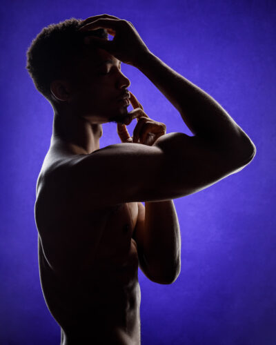 Modeling comp card photography in Chicago - Tyie silhouette