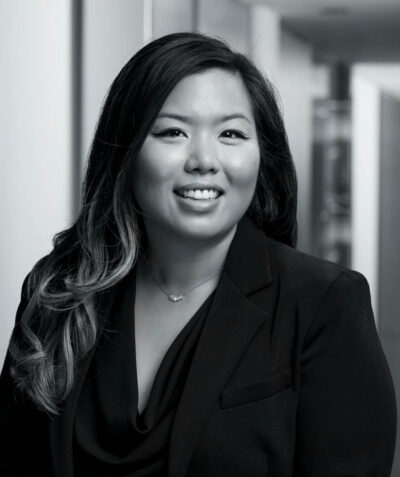 Professional business headshot of a female attorney in Chicago