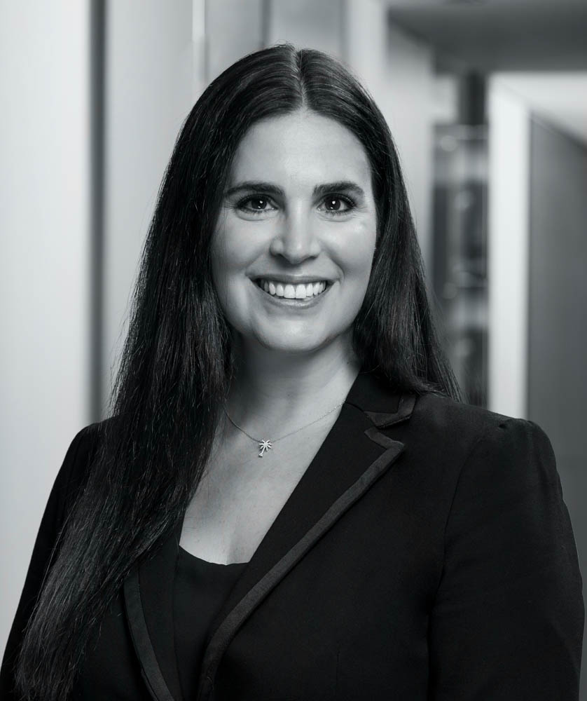 Business headshot of a female lawyer at a Chicago law firm