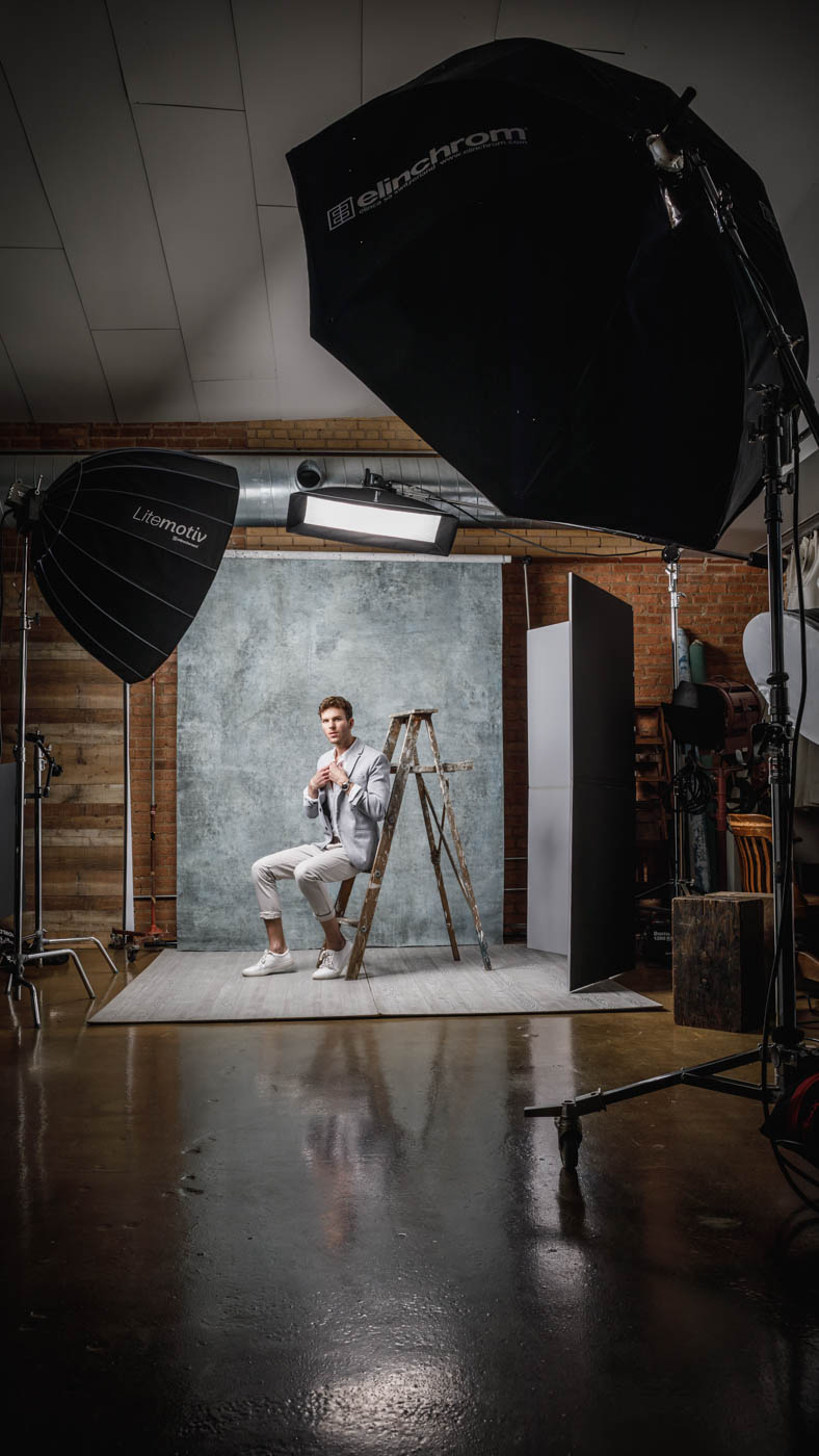 Modeling portfolio photographer in Chicago - Behind the scenes with Connor