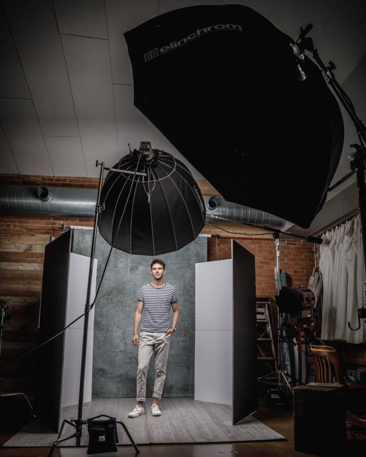 Modeling portfolio photographer in Chicago - Behind the scenes with Connor