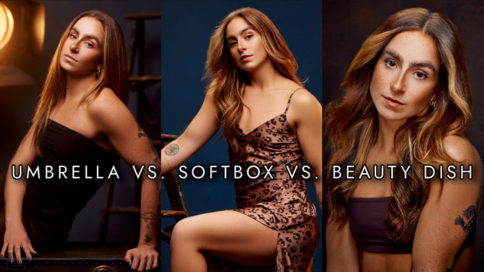 umbrella vs. softbox vs. beauty dish