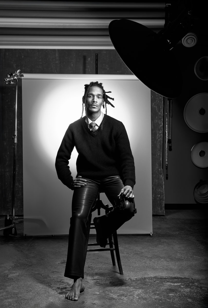 Studio cinematic headshot Chicago environmental portrait