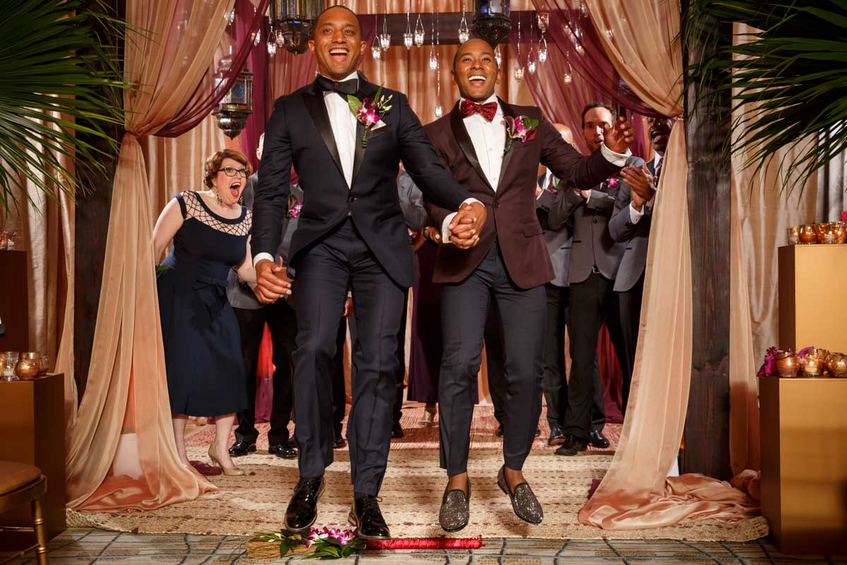 Black Gay African American Grooms Jumping The Broom In Evanston Illinois Chicago Photographer 