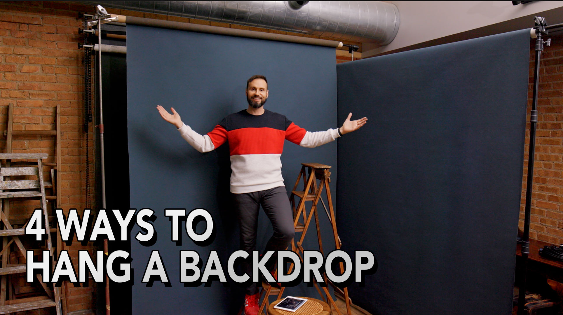 4 Ways to Hang a Backdrop including a corner and all the hardware you ...