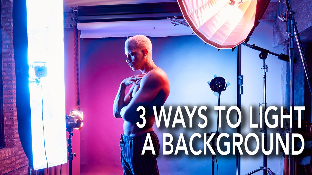 Three ways to light a background in the photo studio